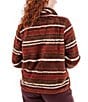 Aventura Equinox Stripe Fleece Stand Collar Pullover Top, Color:Burnt Henna - Image 2