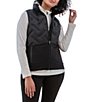 Aventura Everett Mixed Media Stand Collar Zip Front Vest - Image 1