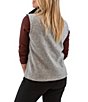 Aventura Heavenly Soft Solid Fleece Knit Collared Neck Zip Front Vest - Image 2