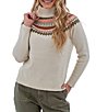 Aventura Icethistle Geometric Fair Isle Turtleneck Raglan Sleeve Sweater - Image 1