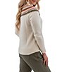 Aventura Icethistle Geometric Fair Isle Turtleneck Raglan Sleeve Sweater - Image 2