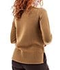 Aventura Lindley Embroidered Ribbed Neck Long Sleeve Sweater, Color:Tobacco Brown - Image 2