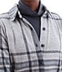 Aventura Luscious Plaid Soft Fleece Point Collar Button Front Shirt, Color:Ombre Blue - Image 4