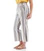 Color:Cashmere Blie - Image 3 - Shoreline Striped Crop Smocked Waist Side Pocket Pull-On Wide Leg Pants