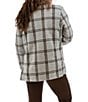 Aventura Snowveil Plaid Print Wool Blend Point Collar Long Sleeves Button Front Coat - Image 2
