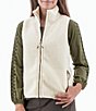 Color:Turtledove - Image 1 - Stratus Mock Neck Zip Front Fleece Vest