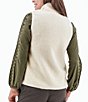 Color:Turtledove - Image 2 - Stratus Mock Neck Zip Front Fleece Vest