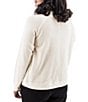 Aventura Tiffi Thermal Knit Cowl Neck Pullover, Color:Egret - Image 2