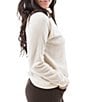 Aventura Tiffi Thermal Knit Cowl Neck Pullover, Color:Egret - Image 6