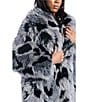 Azalea Wang Adria Faux Fur Oversize Shawl Collared Trench Coat, Color:Grey - Image 5