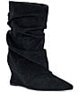Azalea Wang Alissa Slouch Shaft Pointed Toe Wedge Mid Boots - Image 1