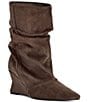Azalea Wang Alissa Slouch Shaft Pointed Toe Wedge Mid Boots - Image 6