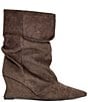 Azalea Wang Alissa Slouch Shaft Pointed Toe Wedge Mid Boots - Image 2