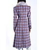 Azalea Wang Alyssa Faux Fur Lavender Plaid Shawl Collar Tailored Fit Button Front Coat, Color:Lavender - Image 2