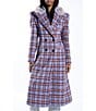 Azalea Wang Alyssa Faux Fur Lavender Plaid Shawl Collar Tailored Fit Button Front Coat, Color:Lavender - Image 4
