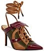 Azalea Wang Ambre Colorblock Wraparound Ankle Tie Cap Toe Heels - Image 1