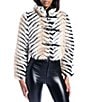 Azalea Wang Argyll Beige Faux Fur Stiff Collar Long Sleeves Three Belted Moto Jacket, Color:Beige - Image 1