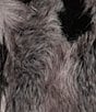 Azalea Wang Arias Faux Fur Raccoon Print Oversize Shawl Collar Cropped Jacket, Color:Grey - Image 5