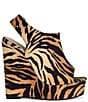 Azalea Wang Aru Tiger Print Platform Wedge Sandals - Image 2