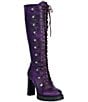 Azalea Wang Auriga D-ring Duel Laced Block Heel Platform Tall Boots - Image 6