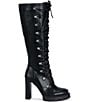 Azalea Wang Auriga D-ring Duel Laced Block Heel Platform Tall Boots - Image 2