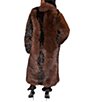 Azalea Wang Aurora Chocolate Pattern Shawl Collar Oversize Maxi Faux Fur Coat - Image 2