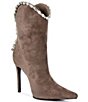 Azalea Wang Azurea Rhinestone Trim Pointed Toe Booties - Image 1