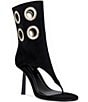 Azalea Wang Baina Stiletto Thong Grommet Booties - Image 1