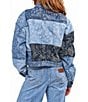 Azalea Wang Barbara Denim Point Collar Oversize Fit Bomber Jacket - Image 3