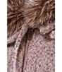 Azalea Wang Beckinsale Wool Blend Faux Fur Trim Relaxed Fit Zip Front Jacket - Image 5