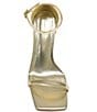 Color:Gold - Image 4 - Bernelle Metallic Crystal Embellished Block Heel Dress Sandals