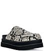 Azalea Wang Billie Snake Embossed Studded Platform Mules - Image 1