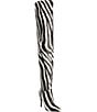 Azalea Wang Bombshell Zebra Print Pointed Toe Thigh High Boots - Image 1