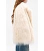 Azalea Wang Breckenridge Solid Faux Fur Notch Lapel Heavyweight Open Front Jacket, Color:Cream - Image 4