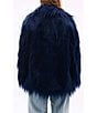 Azalea Wang Breckenridge Solid Faux Fur Notch Lapel Heavyweight Open Front Jacket, Color:Blue - Image 2