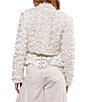 Azalea Wang Briar 3D Rose White Lapel Neck Long Sleeves Open Front Blazer - Image 2
