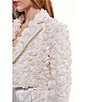 Azalea Wang Briar 3D Rose White Lapel Neck Long Sleeves Open Front Blazer - Image 5