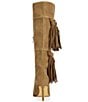 Azalea Wang Cabrera Suede Tassel Fringe Pointed Toe Tall Boots - Image 3