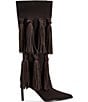 Azalea Wang Cabrera Suede Tassel Fringe Pointed Toe Tall Boots - Image 2