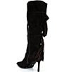Azalea Wang Cabrera Suede Tassel Fringe Pointed Toe Tall Boots - Image 5