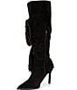 Azalea Wang Cabrera Suede Tassel Fringe Pointed Toe Tall Boots - Image 6