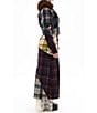 Azalea Wang Cadault Plaid Pattern Notch Lapel Belted Button Front Trench Coat, Color:Multi - Image 3