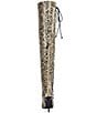 Azalea Wang Calyx Snake Print Laced Over The Knee Boots - Image 3