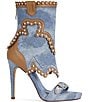 Azalea Wang Caprizia Denim Western Shaft Sandal Booties - Image 2