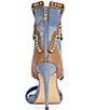 Azalea Wang Caprizia Denim Western Shaft Sandal Booties - Image 3