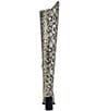 Azalea Wang Cezanne Snake Print Block Heel Over The Knee Boots - Image 3