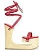 Azalea Wang Cipriano Open Platform Wedge Ankle Wrap Sandals - Image 2