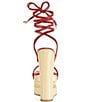 Azalea Wang Cipriano Open Platform Wedge Ankle Wrap Sandals - Image 3