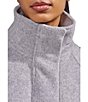 Azalea Wang Colleen Wool Blend Stand Collar Oversize Fit Zip Front Cropped Bomber Jacket - Image 5