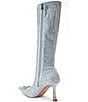 Color:Denim - Image 3 - Confection Crystallized Denim Bow Tall Boots